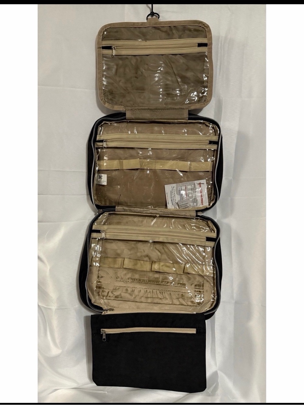 Men's/Womans Hanging Travel Organizer Toiletry Bag - Black